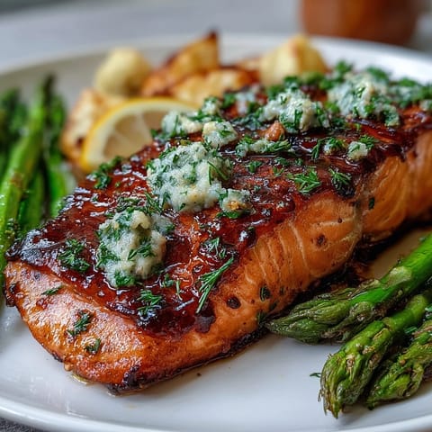 Garlic Butter Salmon Asparagus