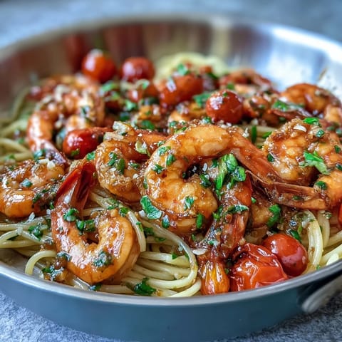 Garlic Shrimp Angel Hair Pasta