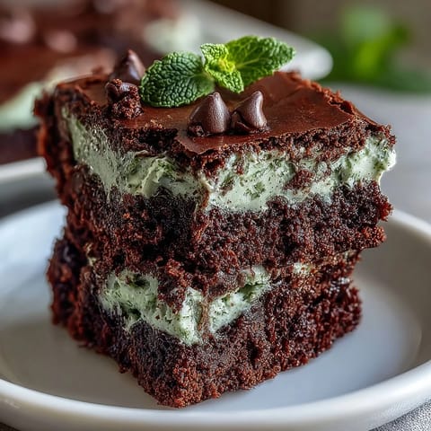 Decadent mint chocolate chip brownie bites, rich and fudgy with bursts of chocolate and cool mint flavor, perfect for St. Patrick's Day celebrations.