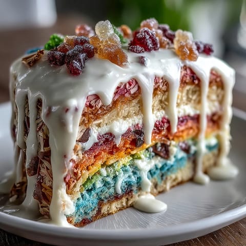Cinco de Mayo Piñata Cake with Rainbow Inside bursts with colorful layers and a surprise candy center.