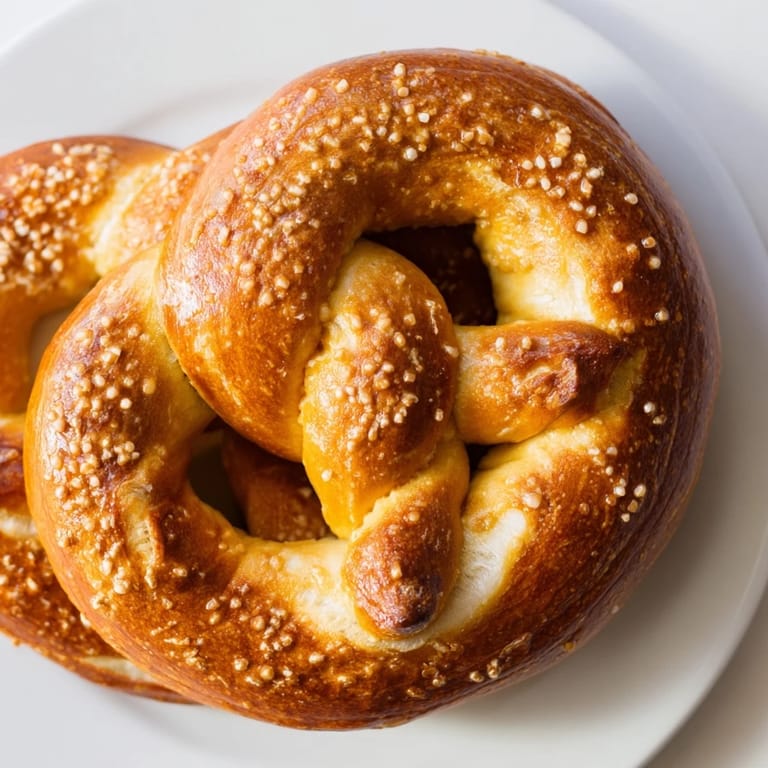 Large Soft Pretzels with a chewy interior and crispy crust, perfect for snacking or sharing.