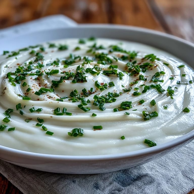 Savor this rich Celery Root Bisque, perfect with a swirl of cream.