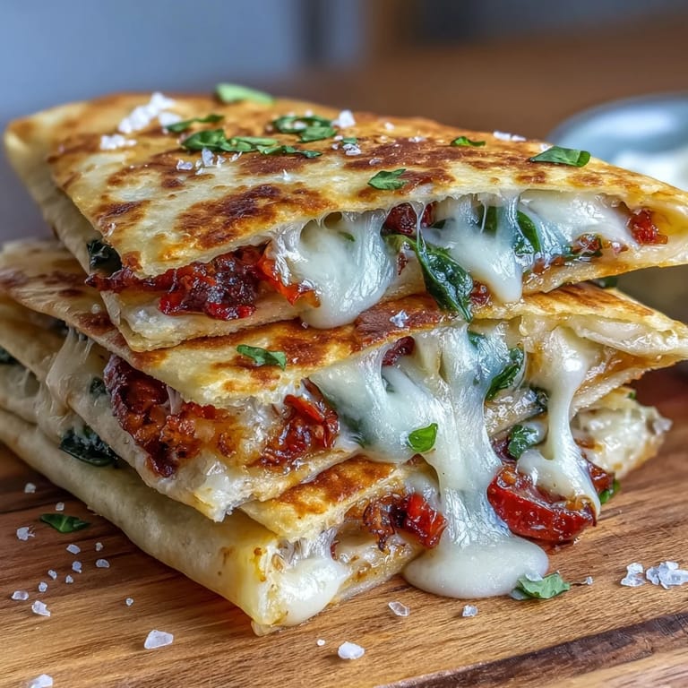 Crispy mini quesadilla triangles filled with melted cheese and bell peppers, served with zesty homemade salsa for a fun lunch or snack.