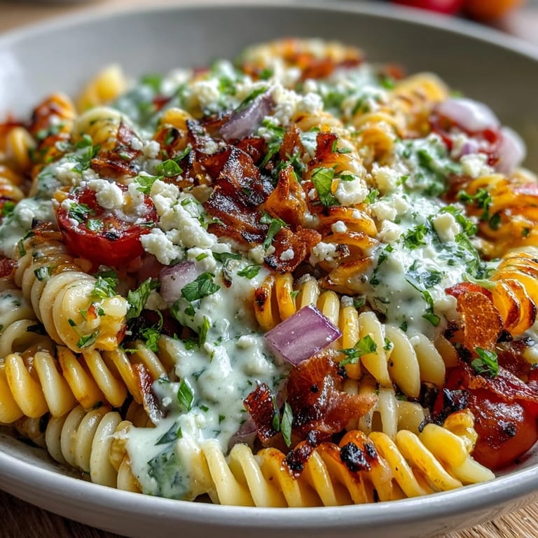 Creamy Mexican Street Corn Elote Pasta Salad tossed with fresh cilantro, cherry tomatoes, and a smoky chili-lime dressing.