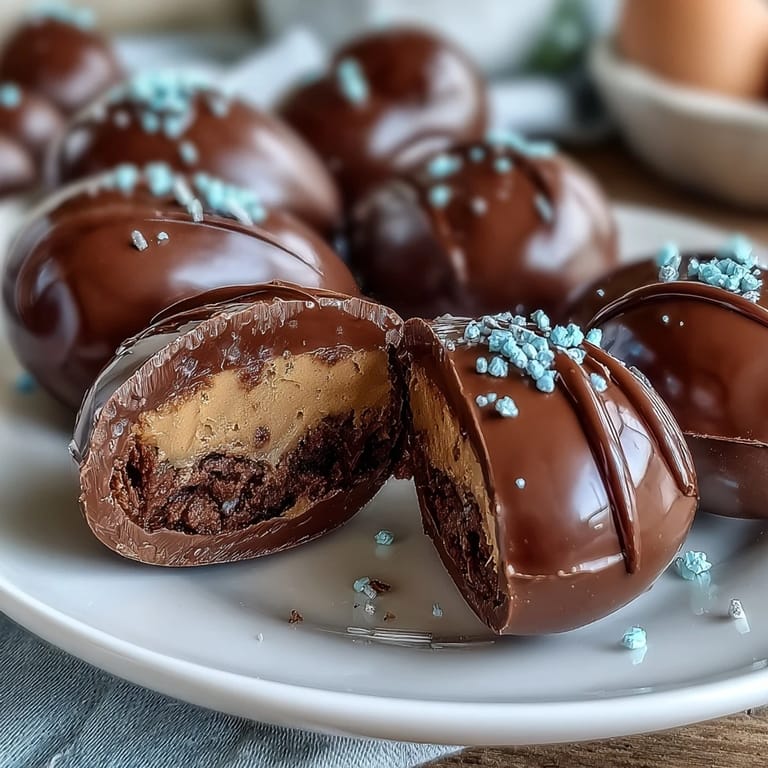 Homemade Peanut Butter Easter Eggs: rich chocolate-dipped candies with a soft, sweet peanut butter center, ideal for Easter baskets.