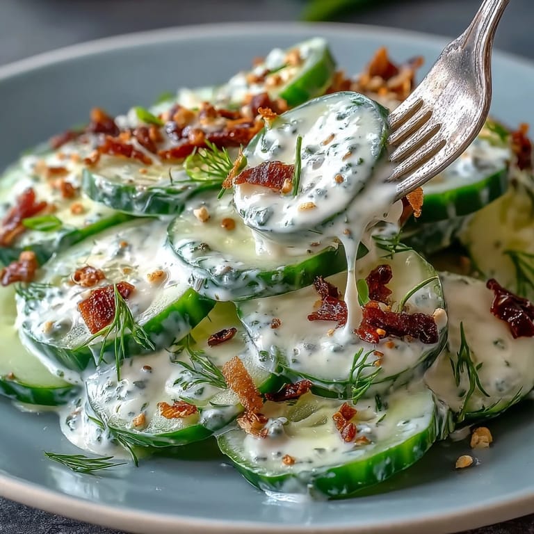 Refreshing TikTok cucumber salad, boasting crunchy everything bagel seasoning and creamy Greek yogurt.